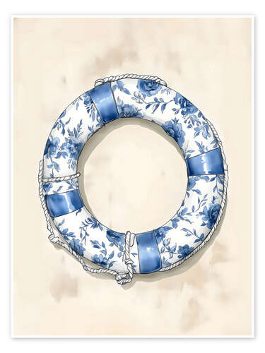 Poster Floraler Rettungsring