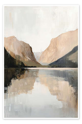 Poster Rustic Mountain Reflection II
