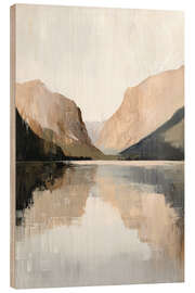 Obraz na drewnie Rustic Mountain Reflection II - PetalsPrintsDesign