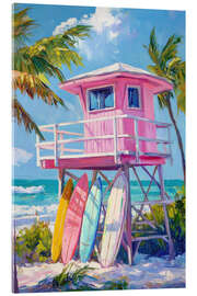 Acrylic print High Up Beach Hut - PetalsPrintsDesign