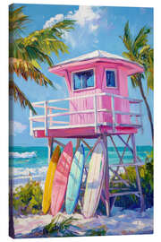 Canvas-taulu High Up Beach Hut - PetalsPrintsDesign