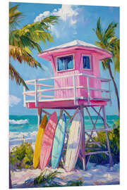 PVC print High Up Beach Hut