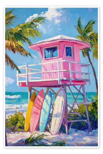 Plakat High Up Beach Hut