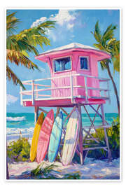 Plakat High Up Beach Hut