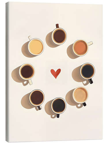 Stampa su tela Circle of Coffee
