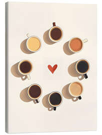Stampa su tela Circle of Coffee