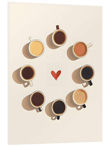 Foam board print Circle of Coffee