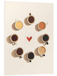 Foam board print Circle of Coffee - Arlington Prints