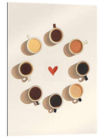 Cuadro de plexi-alu Circle of Coffee - Arlington Prints