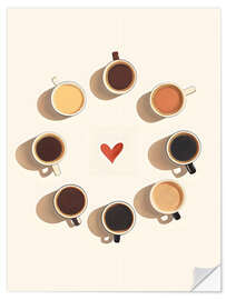 Wall sticker Circle of Coffee - Arlington Prints