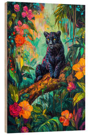 Wood print On the Wild Side I - PetalsPrintsDesign