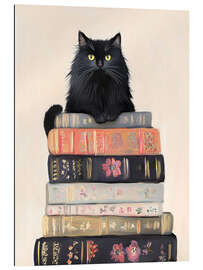 Gallery Print Bücherstapel Katze