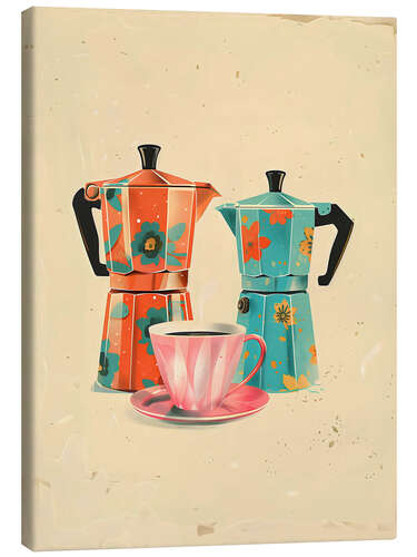 Stampa su tela Morning Moka Pots
