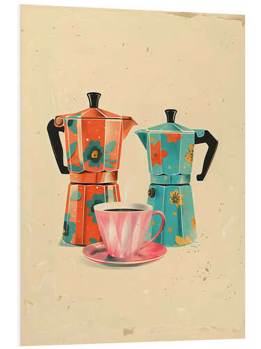 Foam board print Morning Moka Pots
