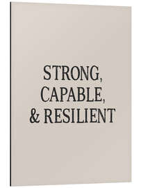 Aluminium print Strong, Capable and Resilient - apricot and birch