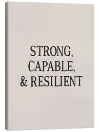 Canvas print Strong, Capable and Resilient - apricot and birch