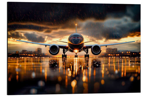 Tableau en aluminium Airplane taking off