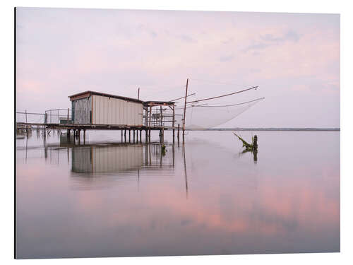 Alubild Fischerhaus an einem See in Italien