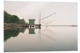 Acrylglasbild Fischerhaus am See, Italien