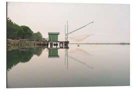 Stampa su alluminio Fisherman's house on the lake, Italy