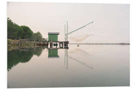 PVC-taulu Fisherman's house on the lake, Italy