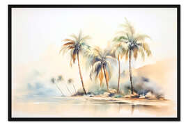 Gerahmter Kunstdruck Tropische Insel