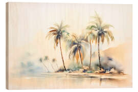 Cuadro de madera Tropical island