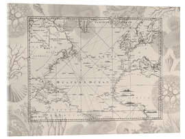 Acrylglasbild Vintage atlantische Ozeanreise - Andrea Haase