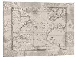 Aluminium print Vintage Atlantic ocean voyage - Andrea Haase