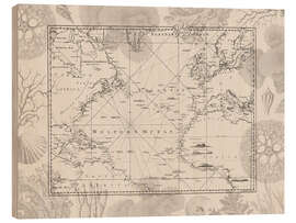 Print på træ Vintage Atlantic ocean voyage - Andrea Haase