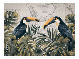 Wall print Journey of the Toucans - Andrea Haase