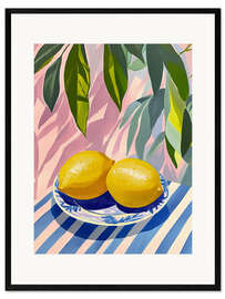Gerahmter Kunstdruck Griechische Zitronen