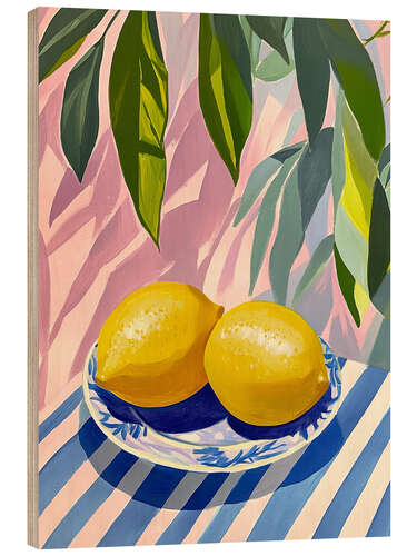 Tableau en bois Greek Lemons