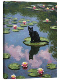 Lerretsbilde Water Lilies Black Cat - Felipe Hora