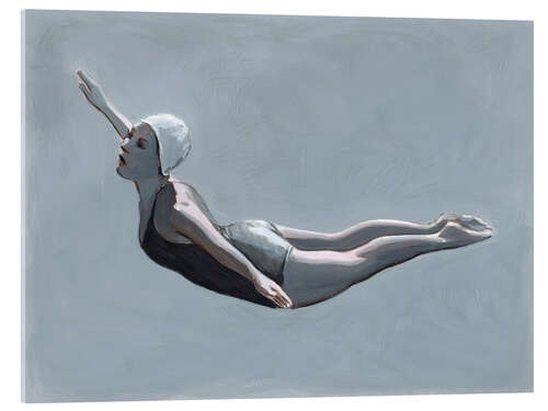 Obraz na szkle akrylowym Grey High Diver