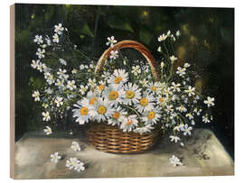 Obraz na drewnie Chamomile - Ludmila Gittel