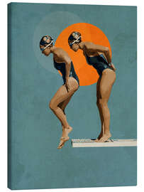 Canvas print Swimmer in sequence