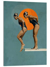 Quadro em plexi-alumínio Swimmer in sequence