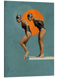 Magnettafel Schwimmerin in Folge