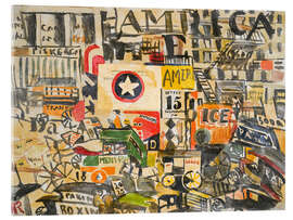 Acrylglasbild New Yorker Straßenszene, 1920 - Joaquín Torres García