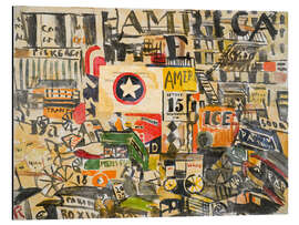 Tableau en aluminium New York street scene, 1920 - Joaquín Torres García