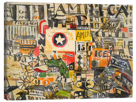 Lienzo Escena callejera de Nueva York, 1920 - Joaquín Torres García