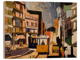Obraz na drewnie Cityscape, 1918 - Joaquín Torres García