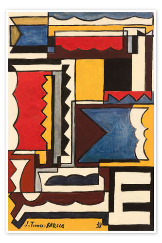 Plakat Structure with interlocking forms, 1933