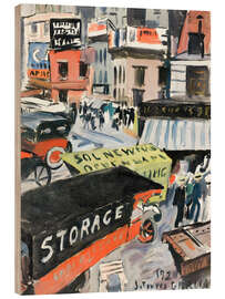 Holzbild Fourteenth Street, Business Town, 1920 - Joaquín Torres García