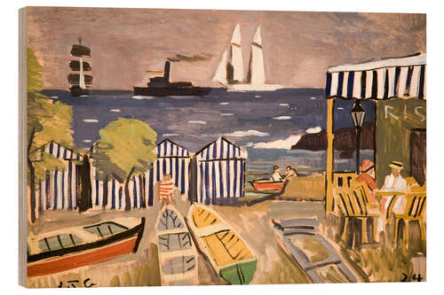 Holzbild Strandlandschaft, 1924