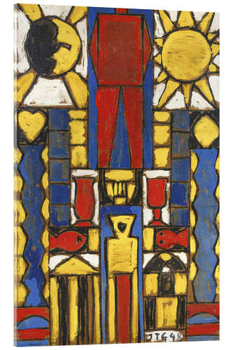 Akrylglastavla Construction with sun and moon, 1948