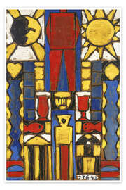 Billede Construction with sun and moon, 1948 - Joaquín Torres García