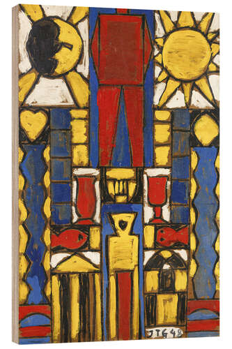 Obraz na drewnie Construction with sun and moon, 1948