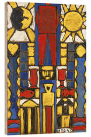 Obraz na drewnie Construction with sun and moon, 1948 - Joaquín Torres García